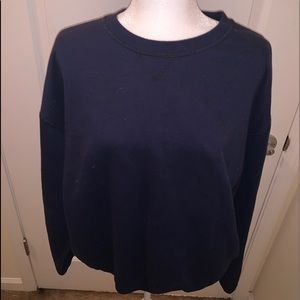 navy blue sweatshirt